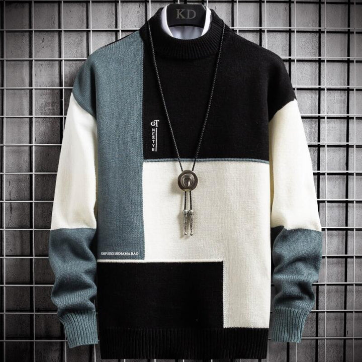 Sammy Jackson™ Patchwork Pullover | Warme Sweater
