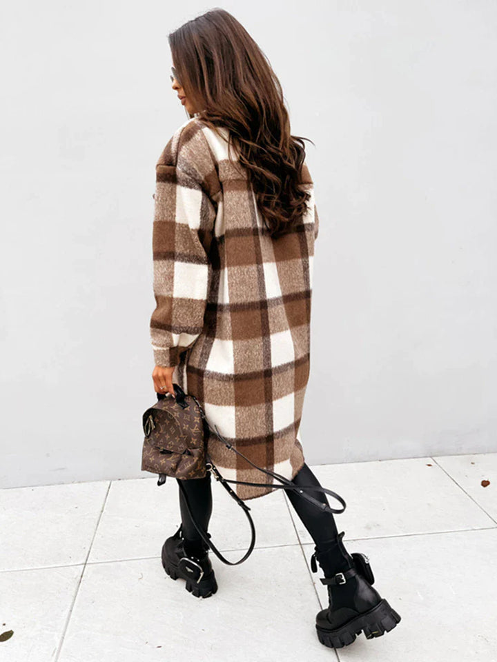 Kurtka w kratę Raisha | Casual, retro i modna