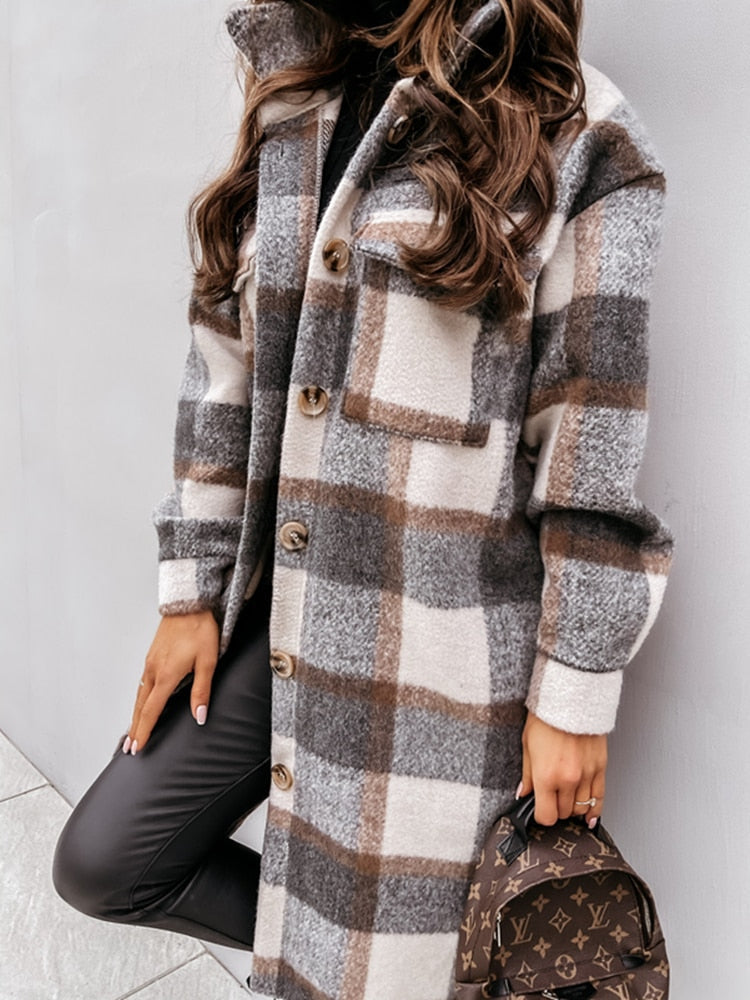 Kurtka w kratę Raisha | Casual, retro i modna