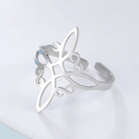 Amulet Ring with Cross Knot Protection | A unique ring