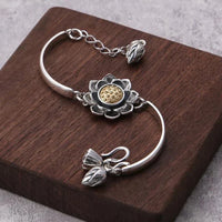 Creative silver lotus bracelet | Symbol of luck & stylish