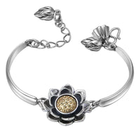 Creative silver lotus bracelet | Symbol of luck & stylish