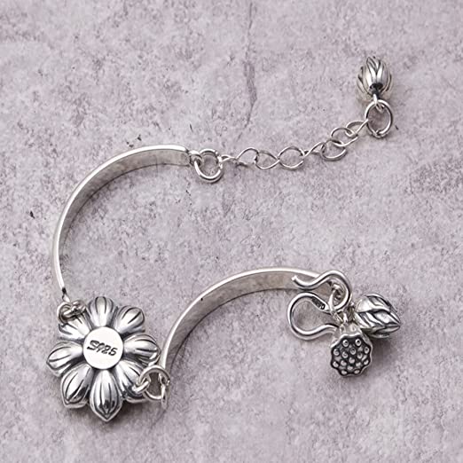Creative silver lotus bracelet | Symbol of luck & stylish