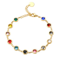 Rainbow Crystal Charm Bracelet | A cheerful bracelet full of color!