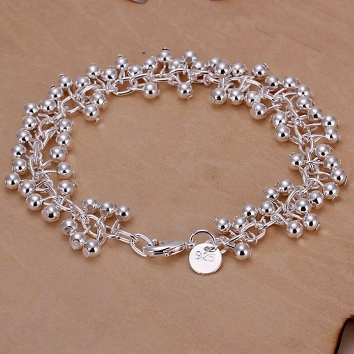 Silver Beaded Bracelet | With beautiful details