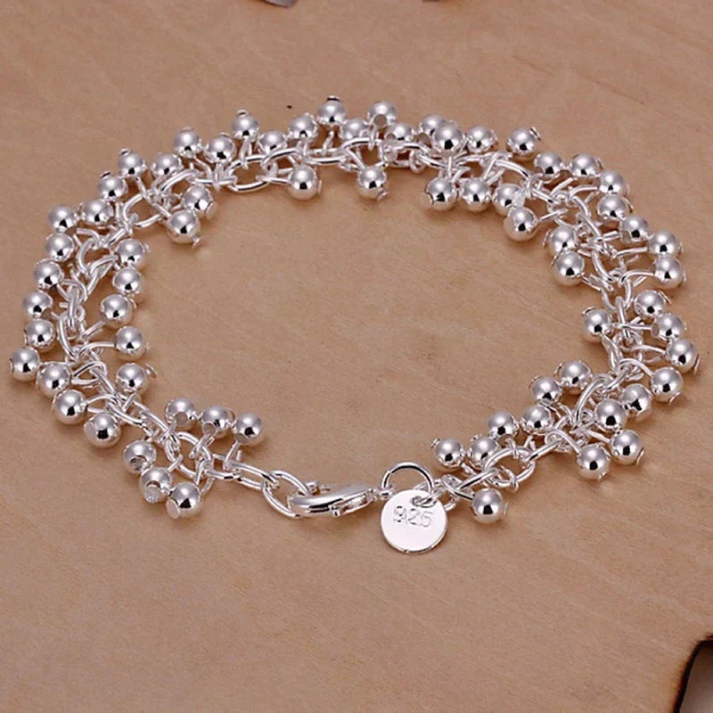 Silver Beaded Bracelet | With beautiful details