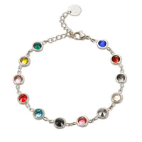 Rainbow Crystal Charm Bracelet | A cheerful bracelet full of color!
