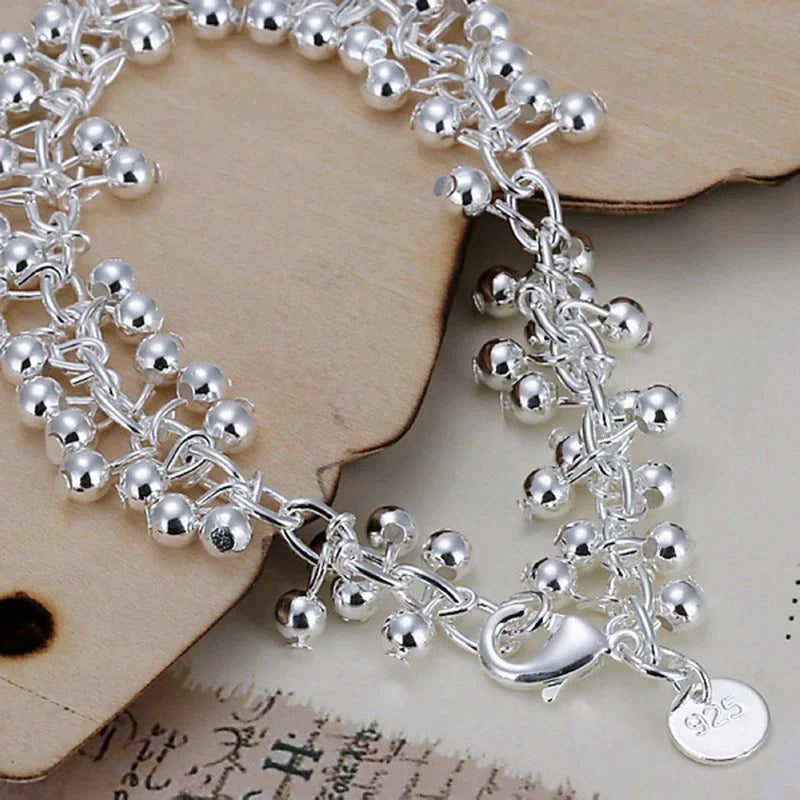 Silver Beaded Bracelet | With beautiful details