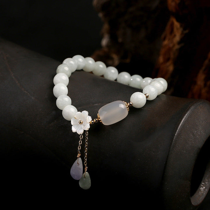 Jade and Agate Bracelet | Brings luck and looks stylish!