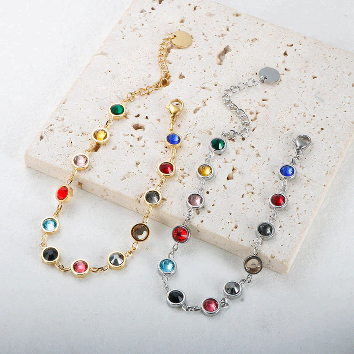 Rainbow Crystal Charm Bracelet | A cheerful bracelet full of color!