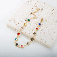 Rainbow Crystal Charm Bracelet | A cheerful bracelet full of color!