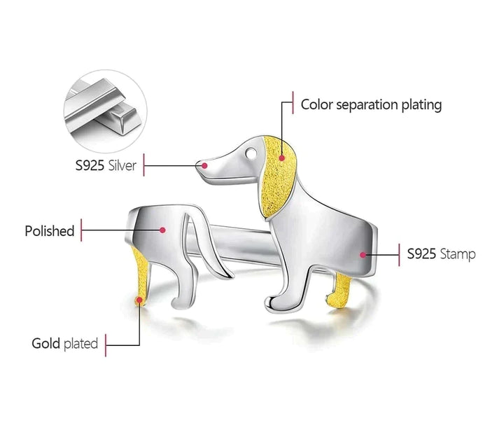Cute Dachshund Ring | For the animal lovers among us!