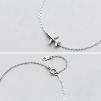 Silver Airplane Bracelet