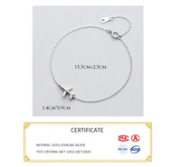 Silver Airplane Bracelet