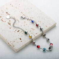 Rainbow Crystal Charm Bracelet | A cheerful bracelet full of color!