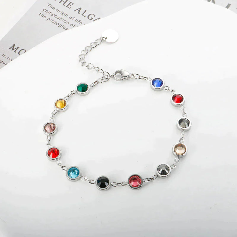Rainbow Crystal Charm Bracelet | A cheerful bracelet full of color!