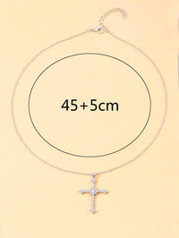 Luxe Zirkoonkristallen Ketting met Kruishanger