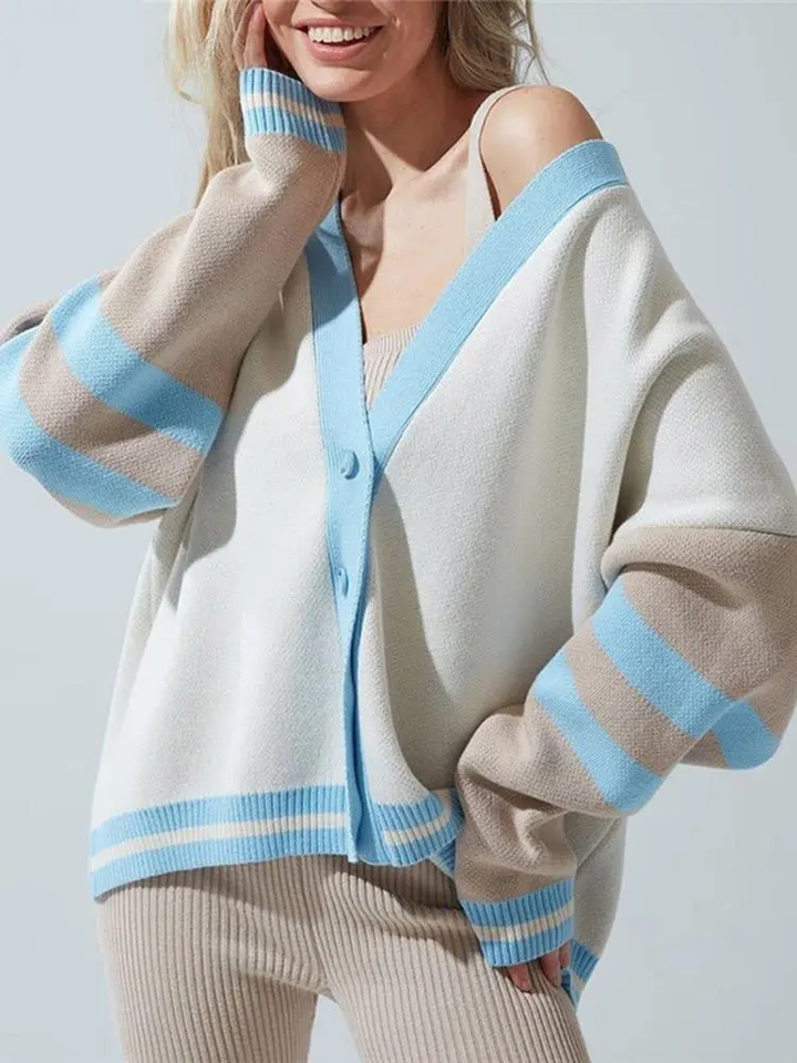 Ayla Striped Knitted Vest | Vintage and Trendy