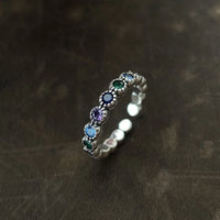 Silver Flower Stone Ring | With unique details