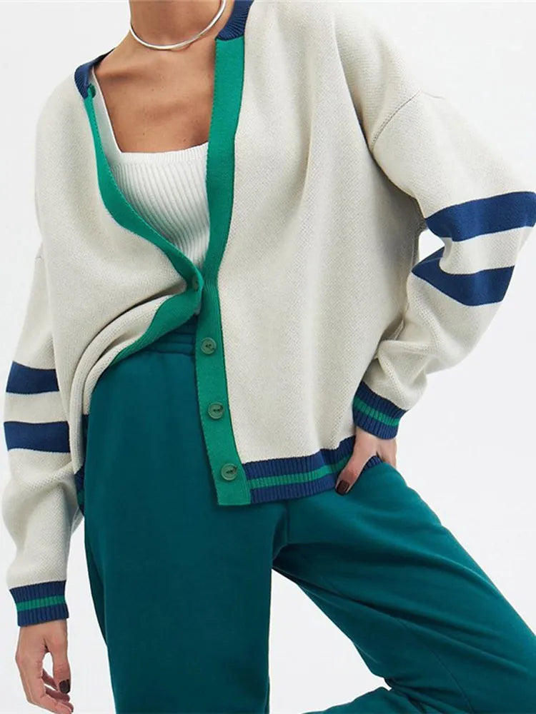 Ayla Striped Knitted Vest | Vintage and Trendy