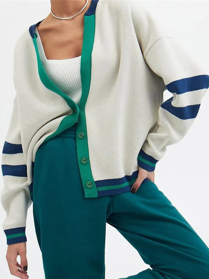 Ayla Striped Knitted Vest | Vintage and Trendy