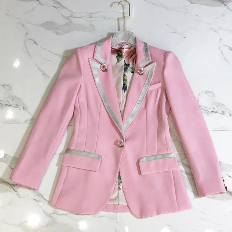 Marynarka Liyana w kolorze różowym | Kwiatowy i elegancki styl