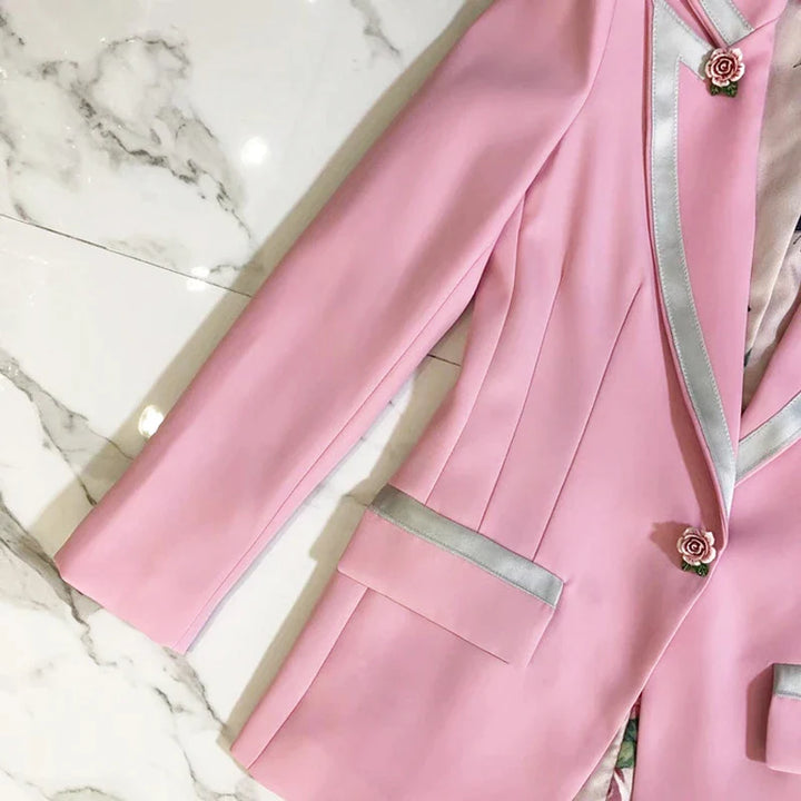 Marynarka Liyana w kolorze różowym | Kwiatowy i elegancki styl