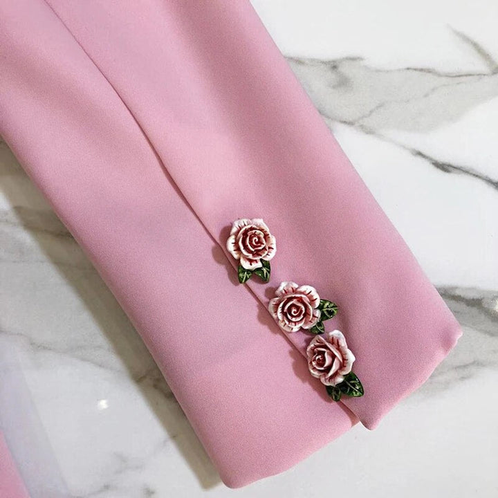 Marynarka Liyana w kolorze różowym | Kwiatowy i elegancki styl