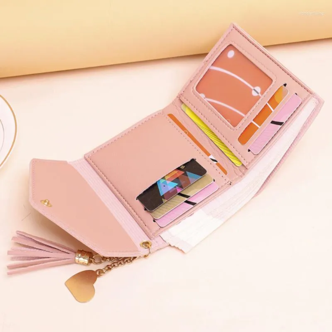 Mini Wallet with Tassel Charm | Stylish & Compact