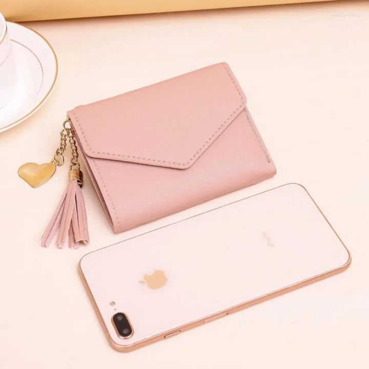 Mini Wallet with Tassel Charm | Stylish & Compact