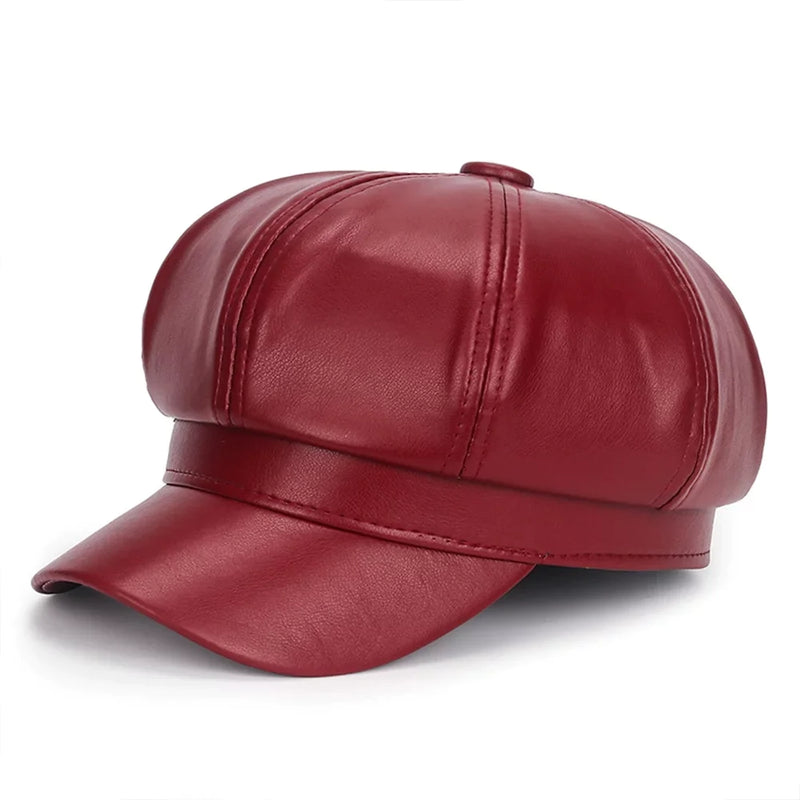 Serene Leather Beret | Stylish & Tough