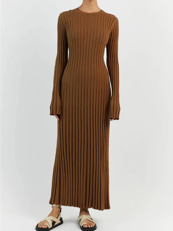 Gracie Knitted Maxi Dress | Sleek & Flattering