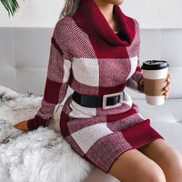 Rosita Sweater Dress | Warm turtleneck dress with a unique design