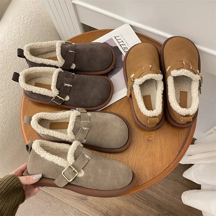 Mikaela Leather Slippers | Warm & Trendy
