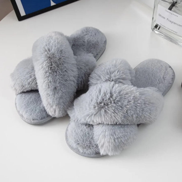 Megan Crossband Slippers | Warm & Stylish
