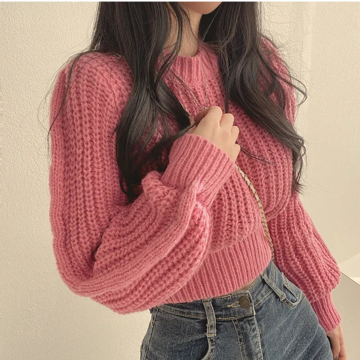 Krótki sweter Lora | Luźny i stylowy