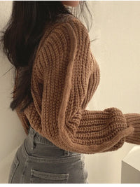 Krótki sweter Lora | Luźny i stylowy