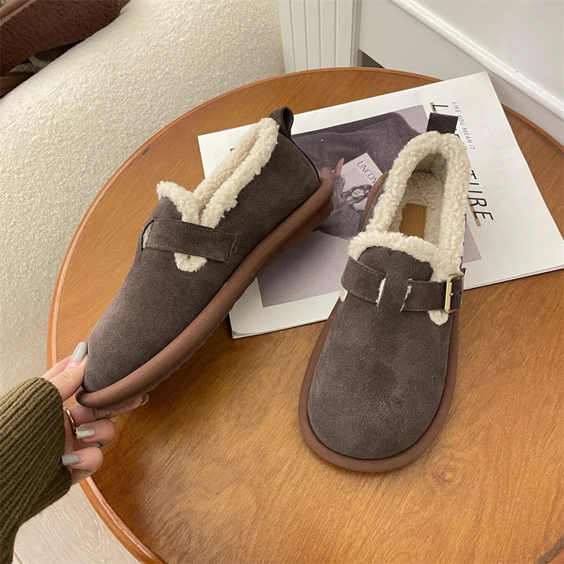 Mikaela Leather Slippers | Warm & Trendy