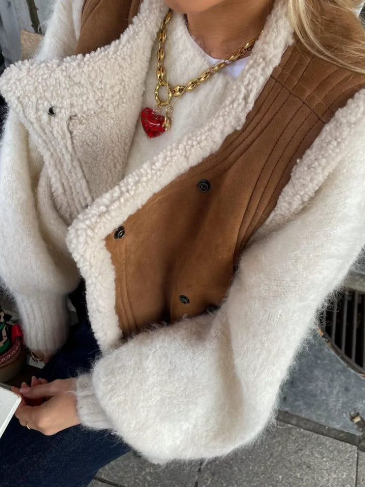 Janet Leather Winter Vest | Stylish & Timeless