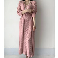 Jolie 2-piece Set | Knitted winter dress with a cozy warm cardigan