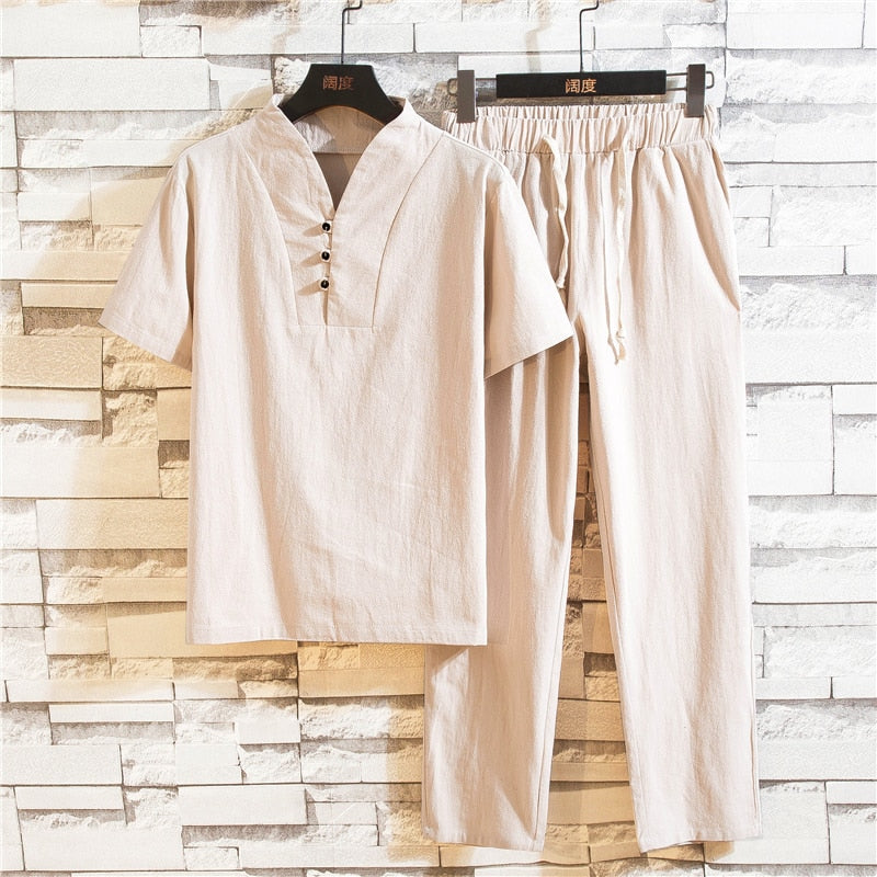 Sammy Jackson™ Luno Linnen Kledingset | Een luchtige & zomerse kledingset voor heren