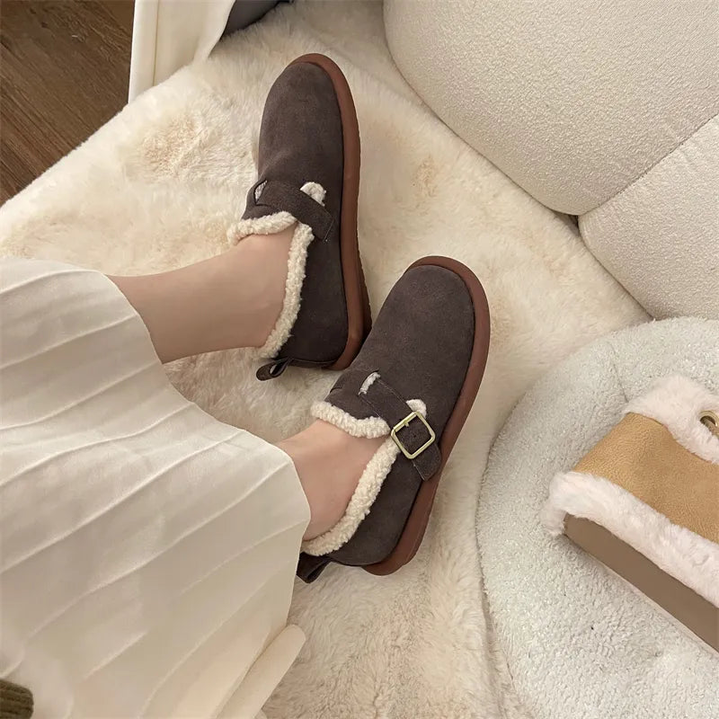 Mikaela Leather Slippers | Warm & Trendy
