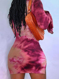 Beatrice Dress | With a cheerful tie-dye pattern