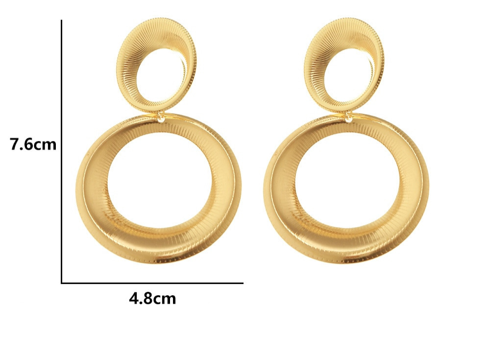Golden Circles | Unique Statement Earrings