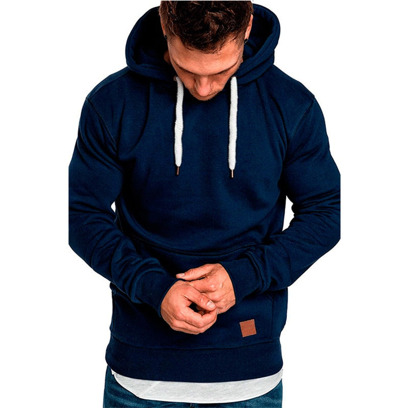 Sammy Jackson™ | Casual Hoodie voor Heren - Met Buidelzak en Wit Koord
