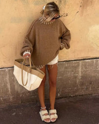 Evangeline Knitted Sweater | Loose & Comfortable