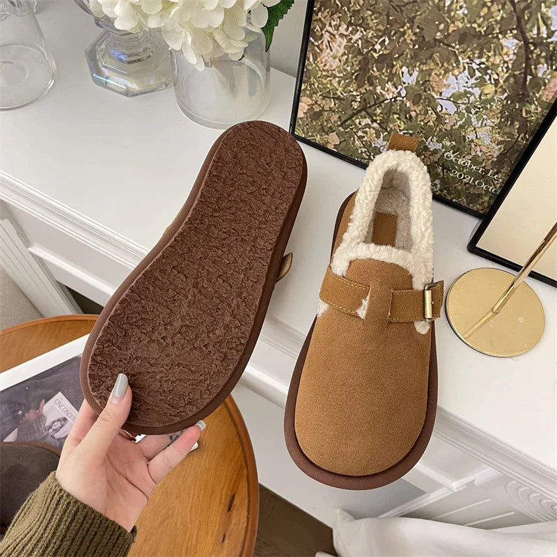 Mikaela Leather Slippers | Warm & Trendy