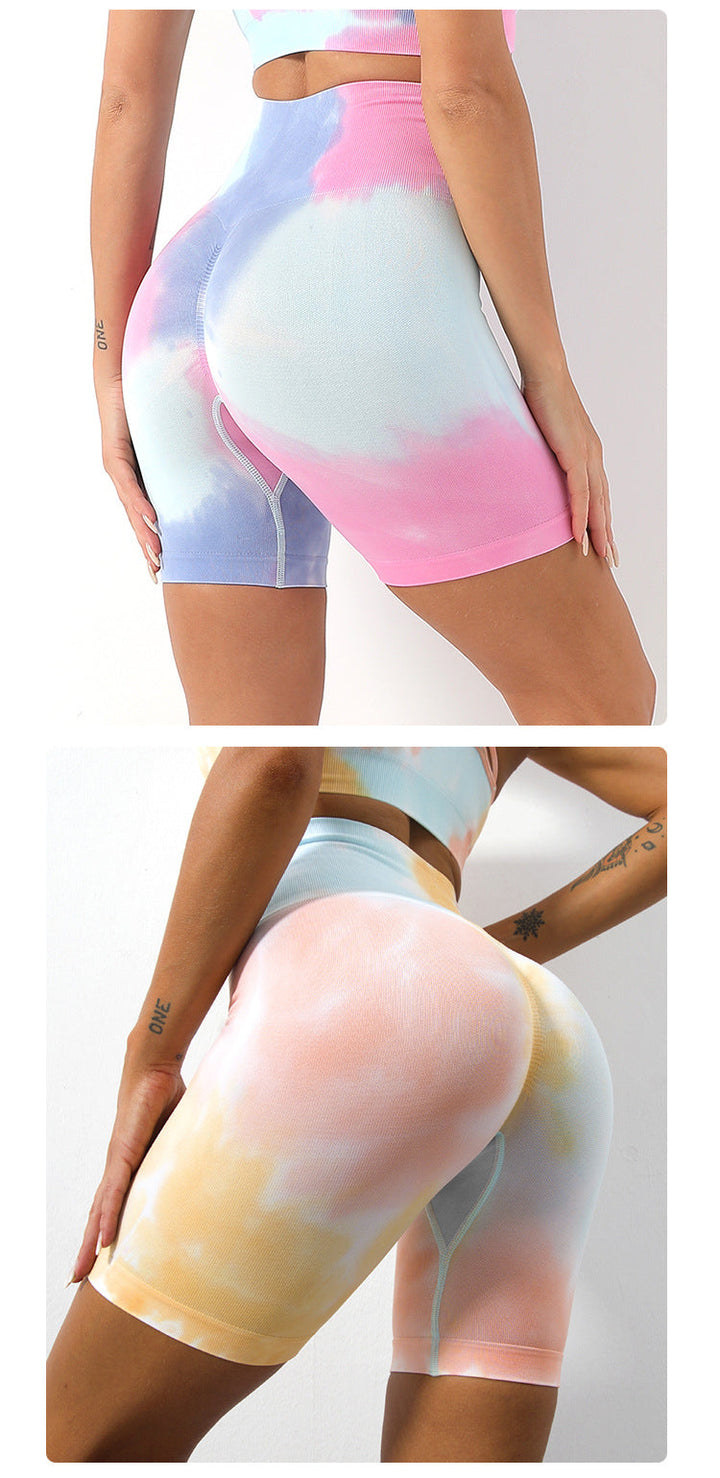 Zestaw sportowy Donna (krótkie) | Unikalny zestaw do ćwiczeń Tie Dyed!