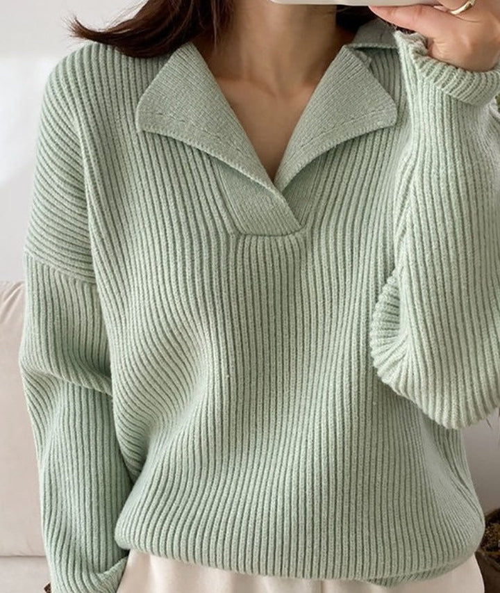 Cozy Winter Sweater with V-Neck | Comfy & Stylish
