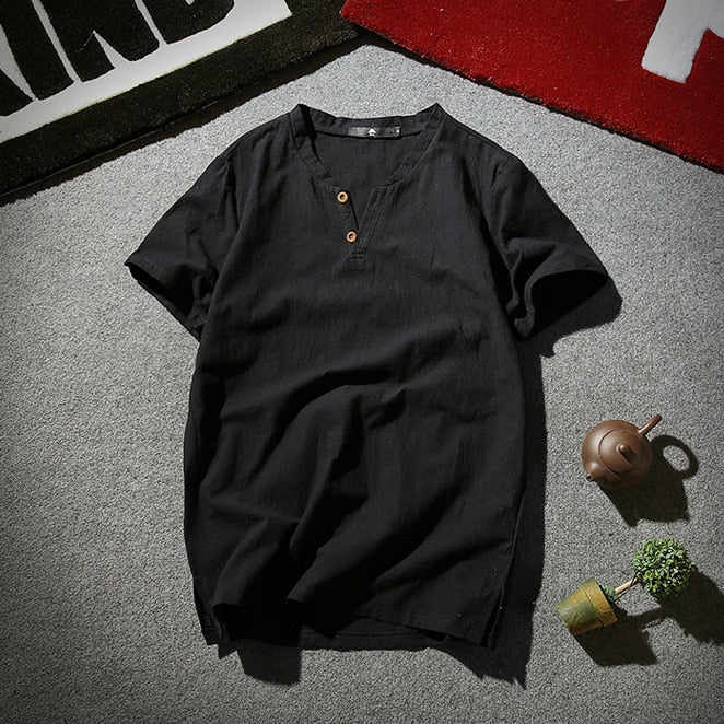 Sammy Jackson™ Landal Linnen T-shirt voor heren | Een luchtig shirt voor de zomer